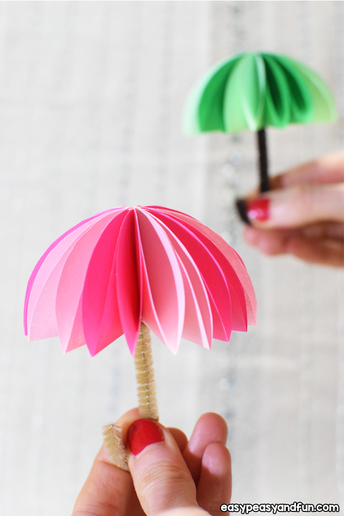 Paper Umbrellas Craft for Kids