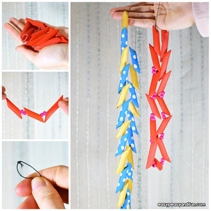 Pasta Necklaces Craft Idea