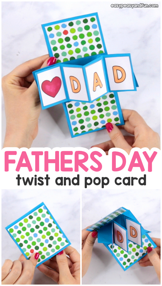 Twist and Pop Fathers Day Card Craft for Kids