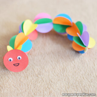 Colorful Paper Caterpillar Craft for Kids
