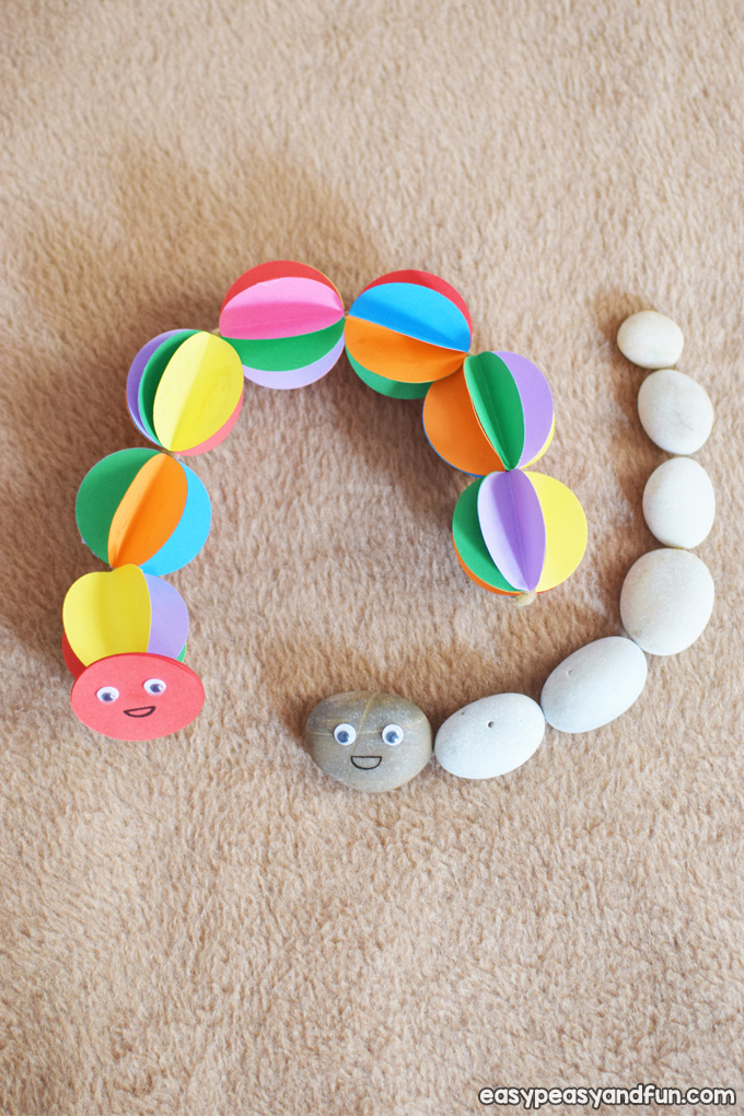 Colorful Paper Caterpillar Craft for Kids to Make