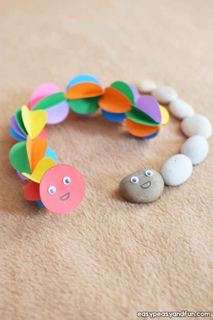 Colorful Paper Caterpillar Craft for Kids to Make