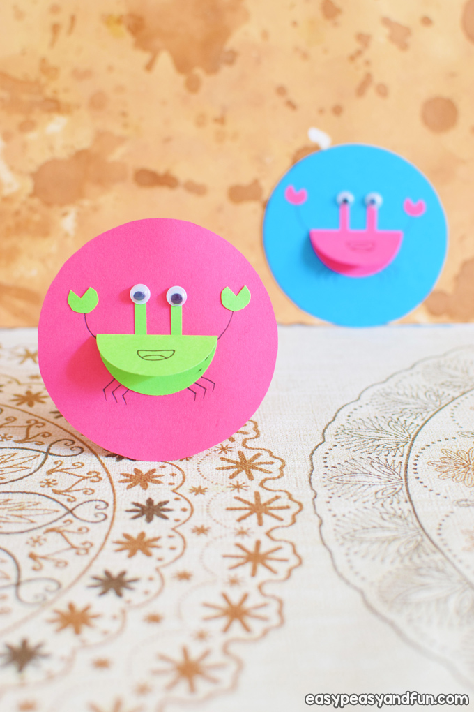 Colorful Paper Crabs Craft for Kids