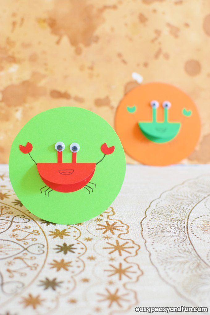 Colorful Paper Crabs Craft for Kids