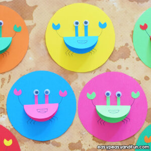 Colorful Paper Crabs Craft for Kids to Make