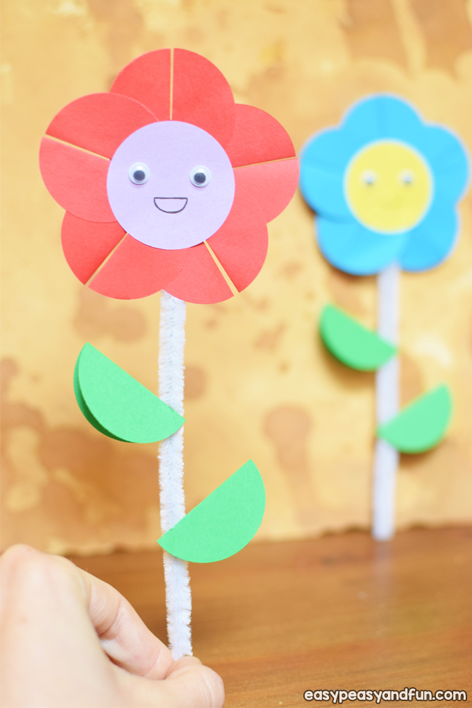 Happy Paper Flower Craft for Kids