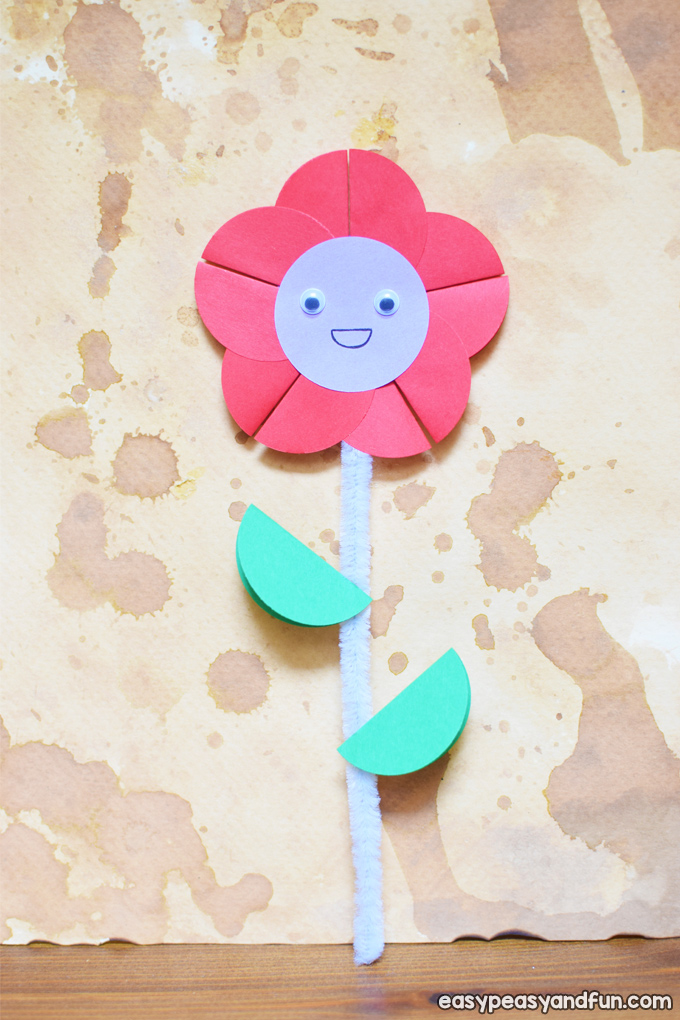 Happy Paper Flower Craft for Kids