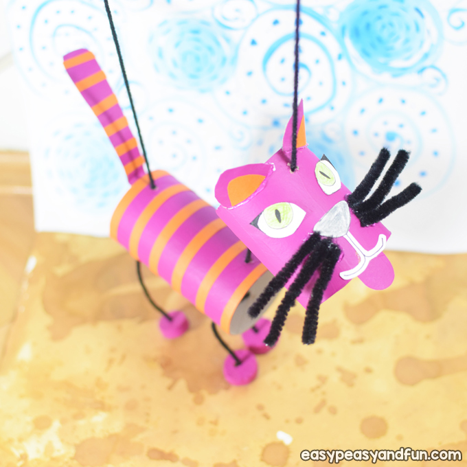 How To Make a Cat Marionette Puppet for Kids
