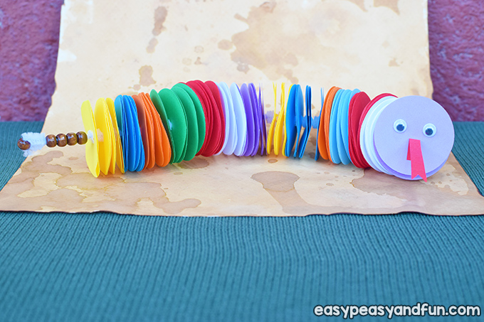 Paper Circles Snake Craft for Kids to Make