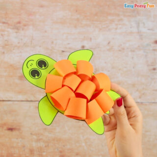 Paper Loops Turtle Craft for Kids