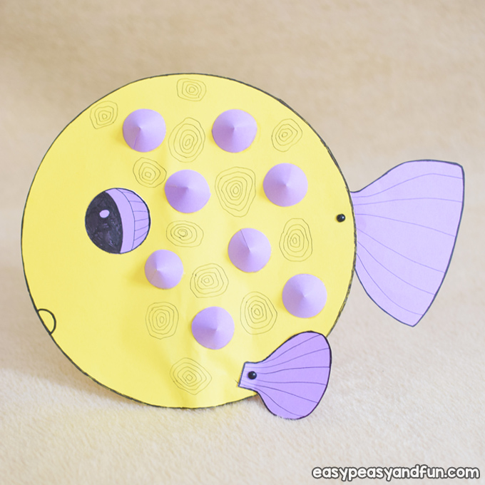 Paper Pufferfish Crafts for Kids