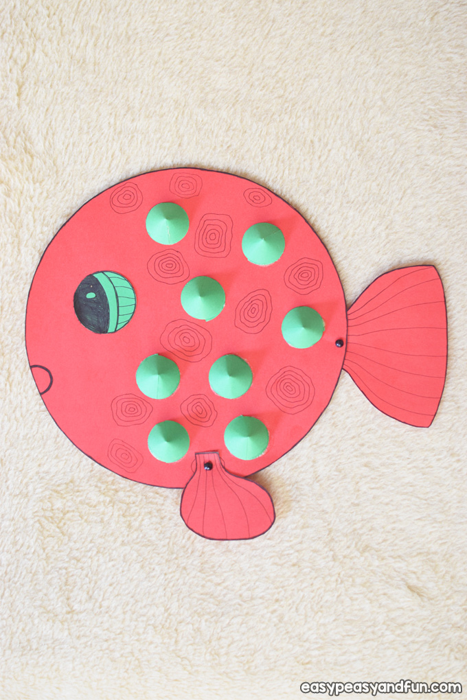 Paper Puffer Fish Craft for Kids