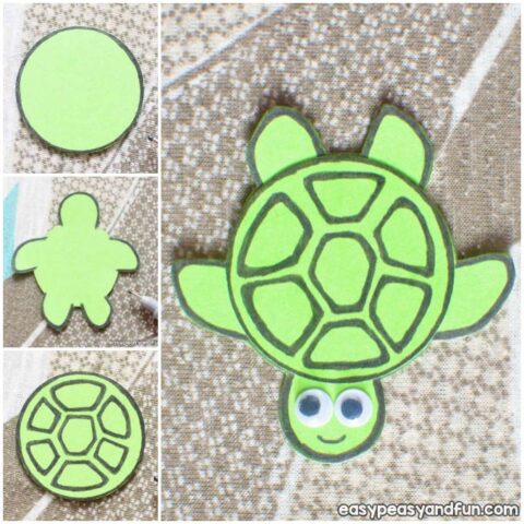Simple Paper Turtles - Easy Peasy and Fun