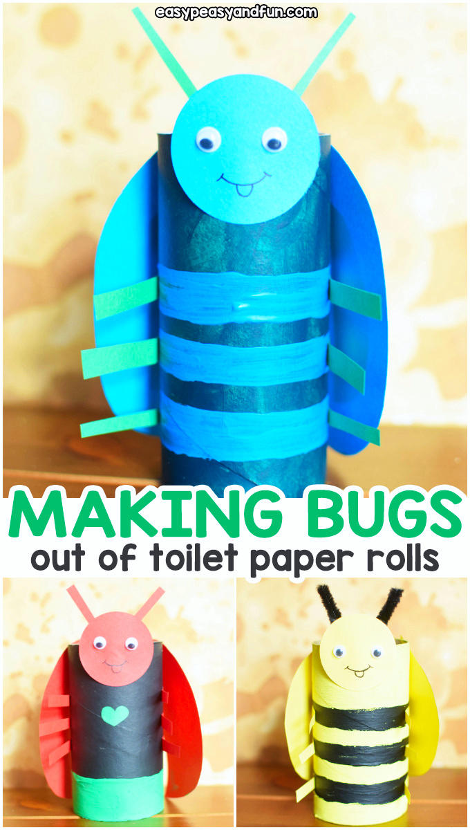 Toilet Paper Roll Bugs Craft for Kids