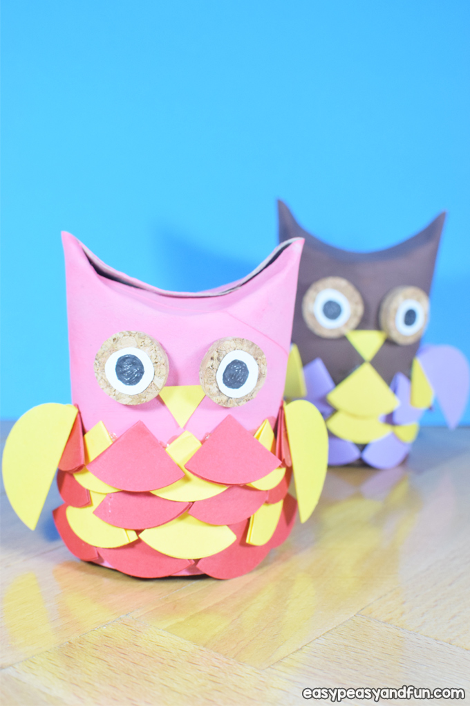toilet paper roll owl crafts for kids