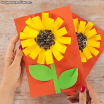 Paper Loops Sunflower Craft With Seeds
