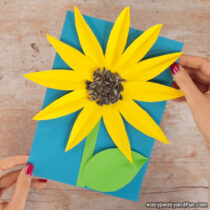 Paper Sunflower Craft With Seeds