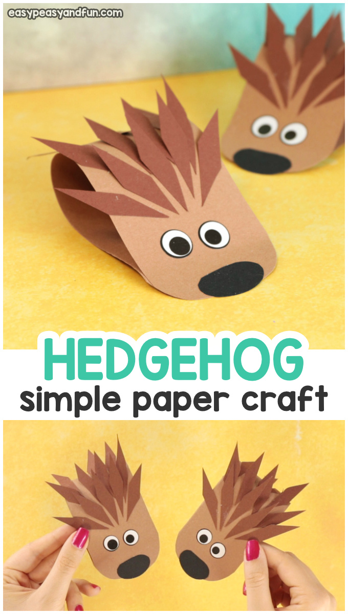 easy hedgehog paper craft