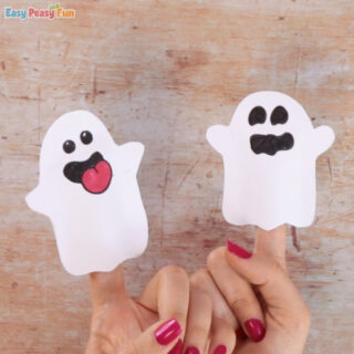 Ghost Paper Finger Puppet Craft