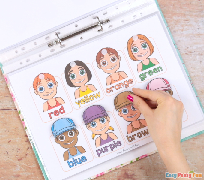 Printable People Quiet Book - Colors