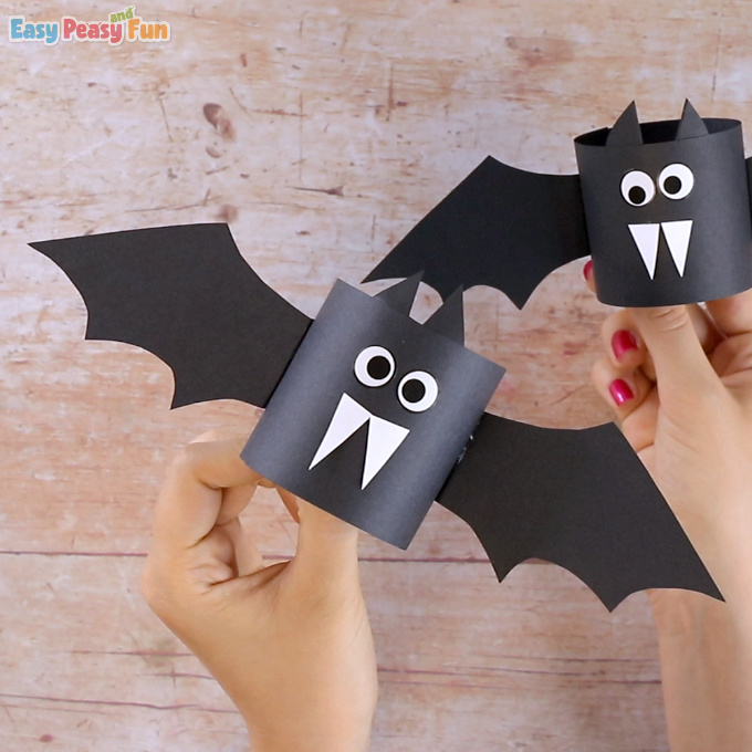 Simple Paper Bat Craft Idea