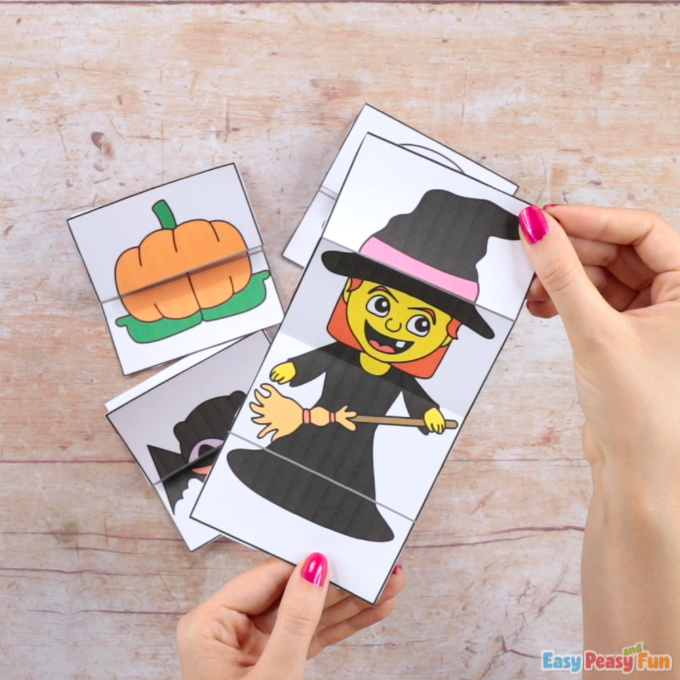 Surprise Halloween witch paper craft