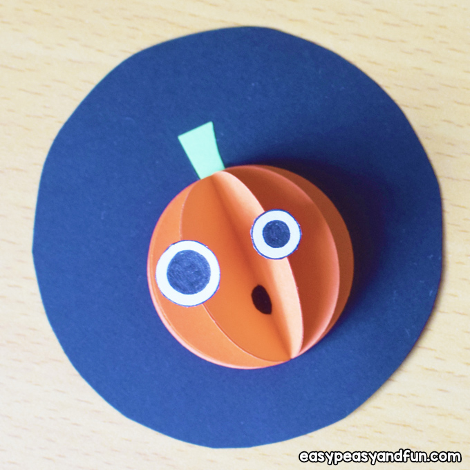 Halloween Paper Pumpkin Craft for Kids to Make