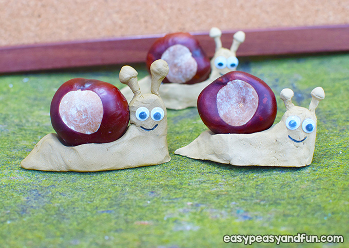 Chestnut Snail Craft for Kids to Make