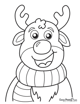 Rudolph Reindeer coloring page Free Printable Coloring Pages