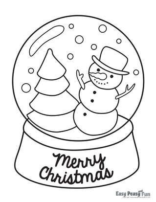 Snow Globe coloring page Free Printable Coloring Pages