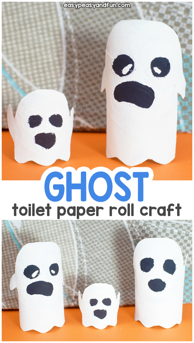 Ghost Toilet Paper Roll Craft