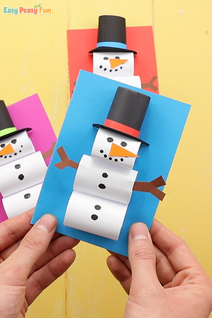 How to make paper snowman crafts