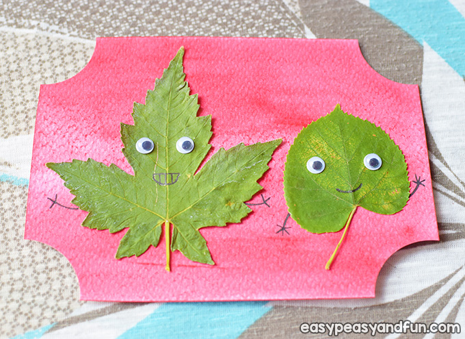 Leaf friend crafts for kids to make
