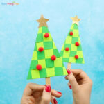 Paper Weaving Christmas Tree Craft for Kids