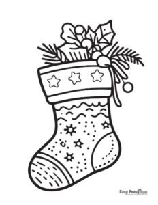 Christmas Coloring Shoe Template Printable Free