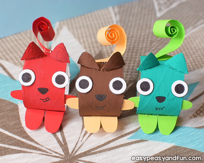 Squirrel toilet paper roll crafts for kids
