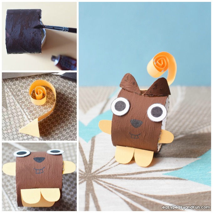 Squirrel Toilet Paper Roll Fall Craft Ideas