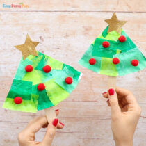 Tissue Paper Christmas Tree Paper Plate Craft