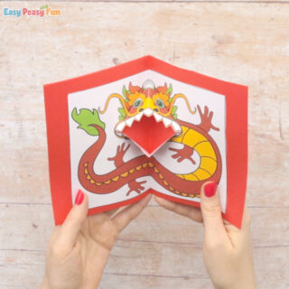 Chinese Dragon Pop Up Card Template