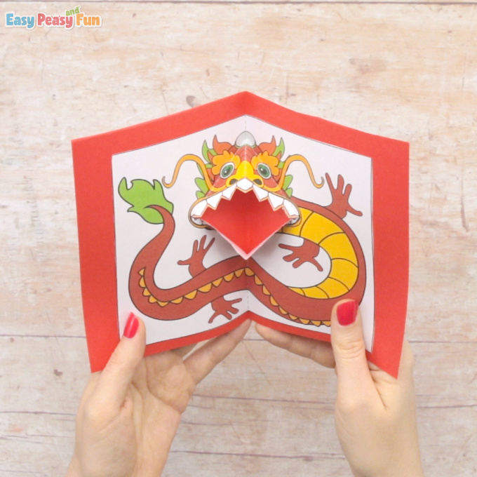 Chinese Dragon Pop Up Card Template