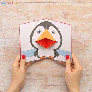 Penguin Pop Up Card Template Craft