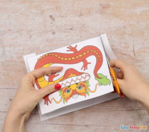 Chinese Dragon Pop Up Card Template - Easy Peasy and Fun