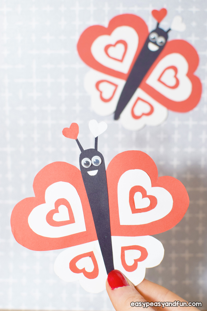 butterfly valentines day paper craft