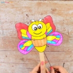 Movable Butterfly Doll Template for Kids
