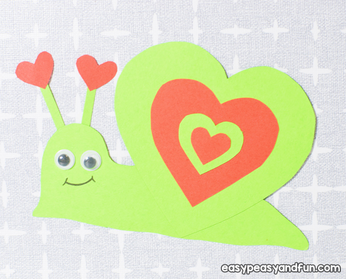 Snail Valentine's Day Crafts for Kids to Make