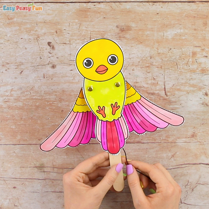 Movable Bird Paper Doll