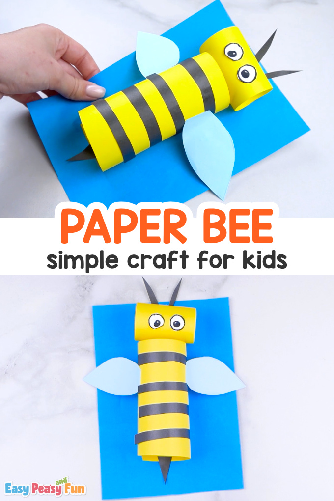 How to make a paper bee craft for kids?