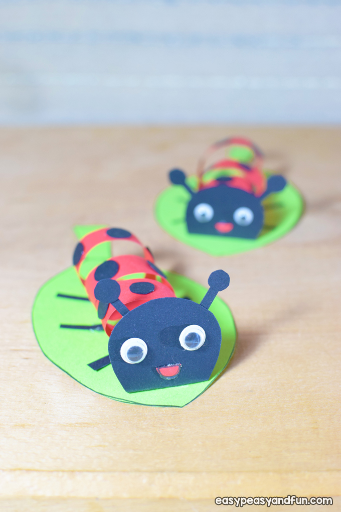 Swirly Paper Ladybug Craft for Kids