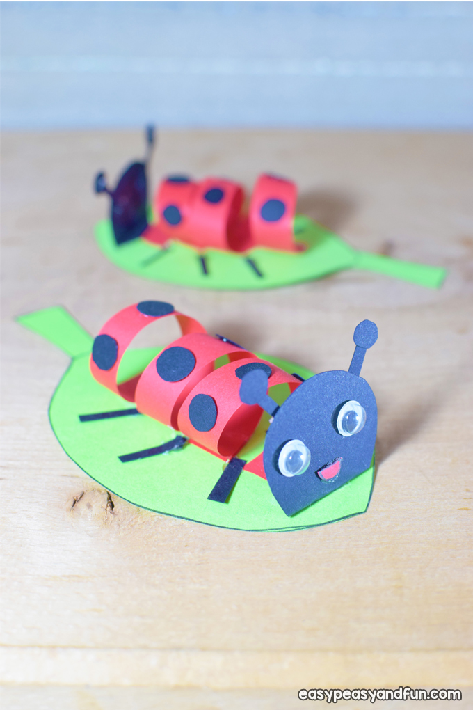 Swirly Paper Ladybug Craft for Kids