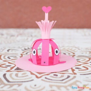 3D V-Day Paper Whale Craft
